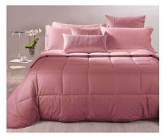 Caleffi - Trapunta Bicolor Tinta Unita Matrimoniale Rosa