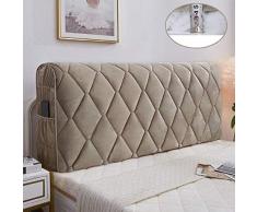 Protezione Copri Testiera Di Legno Del Letto Antipolvere Le Testiere Europea, Premium All-inclusive Testata Matrimoniale Addensare Anti-collisione Cuscino,Coffeecolor-190x70cm