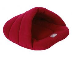 YiJee Caldo Sacco a Pelo per Cane Morbido Accogliente Letto Cuscino per Cani Gatto Rosso XS