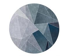 DRSFF Tappeti Rotondi Red Modern Grigio Circolare Tavolo da caffè Mat da Bagno Mat Bagno Bambini Camera da Letto per la casa Tappeto Lavabile Antiscivolo 80cm 100cm 120cm 140cm 160cm 180cm 200cm