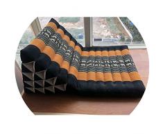 LIQICAI Cuscino Triangolare, in Stile Tailandese Cuscino Schienale Letto for Guardare La TV E Leggere Ripieno di Kapok Naturale Poggiatesta Triangolo Cuscino, 4 Colori (Color : B, Size : 80x55cm)