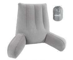 HOMCA Gonfiabile Cuscini da lettura, Cuscino a Cuneo Portatile, Cuscino per Schienale e Vita, Cuscini da Lettura, Supporto per Schiena e Rialzo Gambe