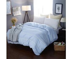 PENVEAT Nuovo Design 2018 1 pz Copripiumino Strisce Plaid Copripiumino Cura della Pelle Biancheria da Letto in Cotone 150x200 cm / 180x220 cm / 200x230 cm Dimensioni, Borgogna, 150x200 cm