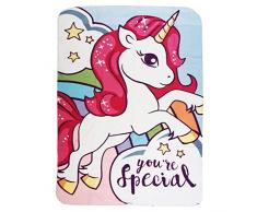 Kids Coperta in pile, collezione Unicorni