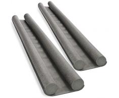 com-four® 2X paraspifferi per la Porta - Guarnizione Inferiore della Porta - paraspifferi con Doppia Guarnizione - Protezione da Correnti dAria e Rumore - 86 cm