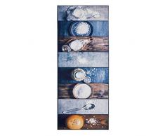wunderlin Tappeto per corridoio, cucina, collezione lavabile, design moderno, adatto per tappeti, antiscivolo e passatoia da cucina, utile tappeto da cucina, lavabile (salato, 60 x 150 cm)