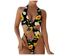 SamMoSon Nuotare Abbigliamento Abbigliamento Cute for Women Top Cinghia Spessa Uncinetto Trim Rivista Bikini Bodys Top Bikini Annodato Olive Turchese Turchese Slip Bikini Plaid Giallo