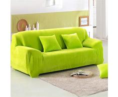 Odot Copridivano Elastico, Copridivano Salotto Protettore Imbottito Sofa Antiscivolo Ideale per Poltrone Mobili Copridivano (45x45cm Federa,Peluche-Verde)