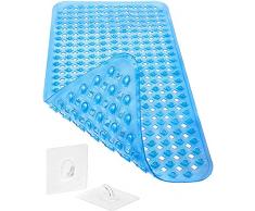 Homerella Tappetino antiscivolo per vasca da bagno 88x39cm, INCL. SOSPENSIONE | Senza BPA e sensibile alla pelle | Tappetino doccia antiscivolo resistente alla muffa e lavabile in lavatrice