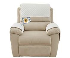 EXTLEZSA Copribraccioli, Copri Bracciolo Divano con Tasca, Fodere per Poggiatesta per Divano A 1/2/3 Posti Fodera per Poltrona, Antiscivolo Copripoltrona Trapuntato (Beige,1 Posto 3 pz)