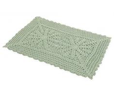 Villa dEste Home Tivoli Flower Tovaglietta, Rettangolare, Verde Menta, Cotone