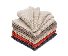 Balcony&Falcon - Set di 6 strofinacci di alta qualità, 100% cotone, colori misti, 33 x 33 cm x 2 confezioni da 33 x 71 cm x 4 pezzi per tavolo da pranzo, cucina, decorazione