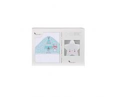 Interbaby Asciugamano con cappuccio per neonato TIPI OSO in bianco e verde con Lampada Stella - 900 g