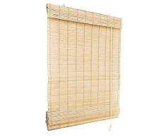 Victoria M. Tenda a Pacchetto in Bambù per Interni, Cortina di Bambù Opaca per Porte e Finestre, 90 x 220 cm, Natura