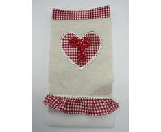 Generico Coppia Tendine a vetrocon mantovana Stile Shabby Chich 60x150 cm Vari Colori