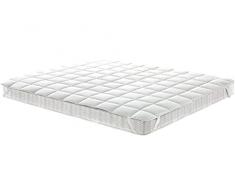 BIANCHERIAWEB Topper Coprimaterasso Imbottito Antibatterico Correttore Materasso Fresh Cotton Matrimoniale Topper