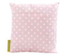 my-teepee Mt02Ro Cuscino Morbido, Cotone, Rosa, 40x40x12 cm
