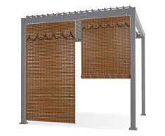 WYYZH Tapparella di bambù Tenda Bamboo Filtraggio della Luce Avvolgibile Impermeabile per Cucina Porta Finestra Giardino Patio (Colore : A, Misurare : 50x60cm/20x24in)