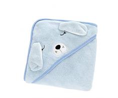 WangsCanis Asciugamani con Cappuccio per Neonati, Asciugamano da Bagno Super Morbido Avvolgente per Dormire per Neonati (Cane, Taglia Unica)