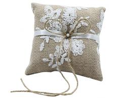 Nuziale Portafedi Matrimonio Decorazione Della Festa Anello Cuscino Accessori Il Letto - Con Pizzo E Fiori Pizzo Ideale Per Matrimoni E Matrimoni Per Proposte Cerimonie Forniture