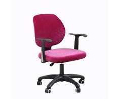 velluto coprisedia da ufficio, Split Coprisedia Lavabile Coprisedia Ufficio Anti polvere Fodera per Sedia per sedia girevole sedie da computer sedia da ufficio -rosa A-2 pezzi