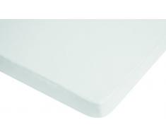 Playshoes 770321-1 - Coprimaterasso in jersey, per lettino bambini, impermeabile e traspirante, certificato Oeko-Tex Standard 100, 70 x 140 cm, colore bianco