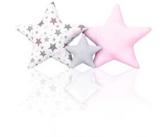 Set di 3 cuscini decorativi a forma di stella, circa 60 cm/28 cm, per cameretta dei bambini, cuscino decorativo con imbottitura per la camera da letto, la cameretta dei bambini