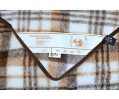 Coperta di lana a quadri, 100% lana Merino., Plastica, 140 x 200 cm