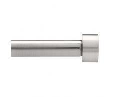 Umbra Cappa Asta per tende singola regolabile, diametro di 1,9 cm, 183-366 cm, Acciaio, Nichel/acciaio