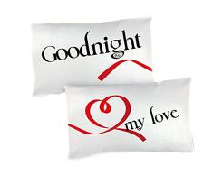 Coppia di Federe Love You and Me Goodnight My Love