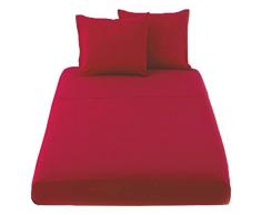 Galileo Casa Morbide Notti Lenzuolo sotto con Angoli, Cotone, Bordeaux, Singolo, 200x90x0.5 cm