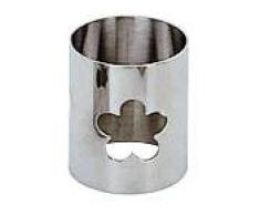 A di Alessi Girotondo Portatovaglioli "Fiori" Traforato in Acciaio Inossidabile Lucidato a Specchio