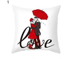 Haloppe Federa per cuscino antipolvere antirughe assortiti a forma di cuore per camera da letto 1