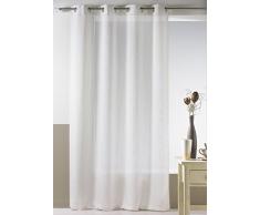 Home Maison HM6927298 Tenda a righe verticali tono su tono etamina poliestere 145 x 260 cm, 100% poliestere, avorio, 145 x 260 cm