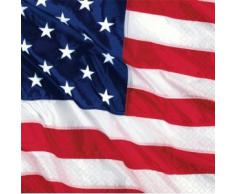 AMSCAN International - Tovaglioli per feste Flying Colours, tema bandiera americana
