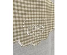 Coppia tendine Tende Veronique - Country chic Tirolese - Cm 60x240 - Beige
