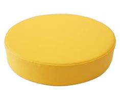 Cuscino In Pelle Traspirante - Cuscino Rotondo Per Sedia Da Pranzo Per Sedia Da Cucina - Cuscino Per Sedia Con Sgabello Alto - Cuscino Per Sedile Per Sedia Da Bar ( Color : Yellow , Size : 35*35*5cm )