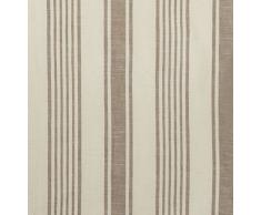 Linder 0513 /EF/375FR - Tenda con Occhielli, Modello Baya Simil Lino, a Righe, 145 x 265 cm, Colore: Ecru/spago