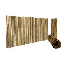 Arella In Canna In Bamboo Spaccato Cannette Bambù Naturale Da 10 / 15 Mm Recinzione Ringhiera Balcone Giardino Terrazza Piscina Stuoia Ombreggiante Frangivista Arelle Canniccio Decorativo (2 x 3 M)