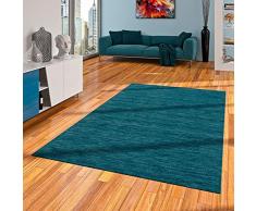 Ella - Tappeto Naturale Indo Gabbeh - Turchese - 6 Dimensioni