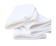 Linenme 45 x 45 cm set di 12 tovaglioli in cotone, bianco