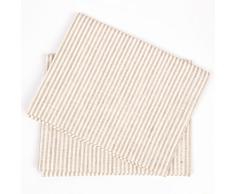 LinenMe 47 x 70 cm set di due tovaglioli da tè in lino/cotone Jazz, beige