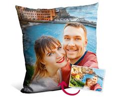 LolaPix Cuscino con Foto Personalizzato. Regali Personalizzati con Foto. Stampa Fronte Retro Totale Fino alla Cucitura. Cuscino in Microfibra con Ripieno Incluso. Varie Dimensioni. 45x45. Style