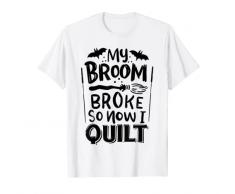 La mia scopa si è rotta così ora ho trapunta uncinetto cucito a maglia Maglietta