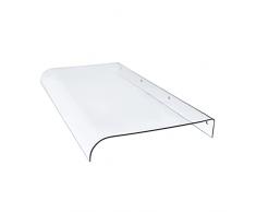 Pensilina Tettoia per Porta e Ingresso,Tenda da Veranda Pensilina in Policarbonato Trasparente ad Arco,Garden Pensilina da Esterno for Finestra,con Accessori,62 Dimensioni (50x130cm/20x51)