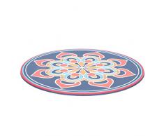 Mikinona Pastiglie Decorative Religiose Cristallo Arrotondato Cuscino Buddista Buddismo Cuscino Rotondo Prop Fiore Guarigione Stile Yoga Posizionamento Forniture Pvc Stampato Musicale Pad