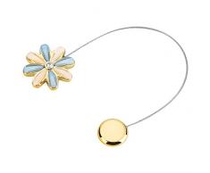 Asixx embrasse a Tende magnetica, embrasse a Tende con fiore cristallina per decorazione di sala e camera Bleu et Doré