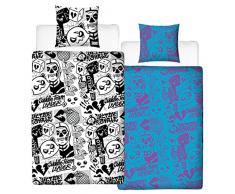 Fortnite FANZINE Set copripiumino singolo, biancheria da letto, 135x200 + 80x80 cm, 100% cotone