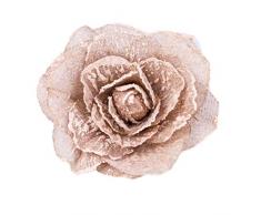 Geshiglobal - Fermatenda a forma di fiore con fibbia magnetica Caff