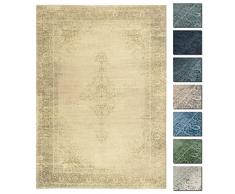 Kelim Vintage Tappeto Soggiorno Senape 155 X 225 cm, Tappeto Salotto Moderno a Pelo Corto, Super Morbido